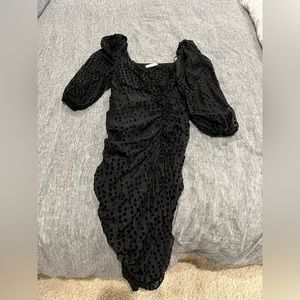 ASTR black polka dot dress